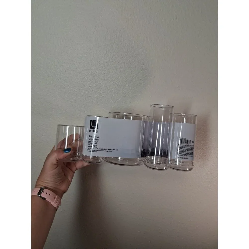 NWT Umbra Organizer Bathroom Cosmetics Clear Acrylic